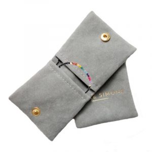 4''x4'' Double Layer Velvet Flat Pouches with Button Snap