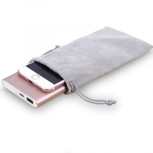 Suede Powerbank Storage Bag