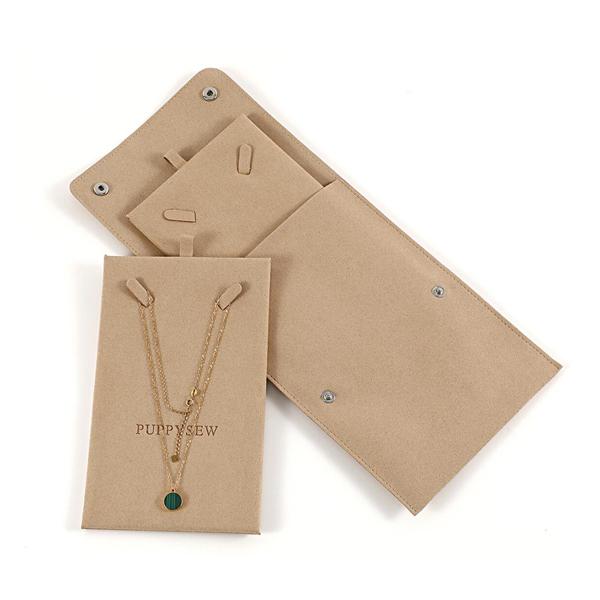 Microfiber Chain Packaging Necklace Pendant Portable Storage Bag