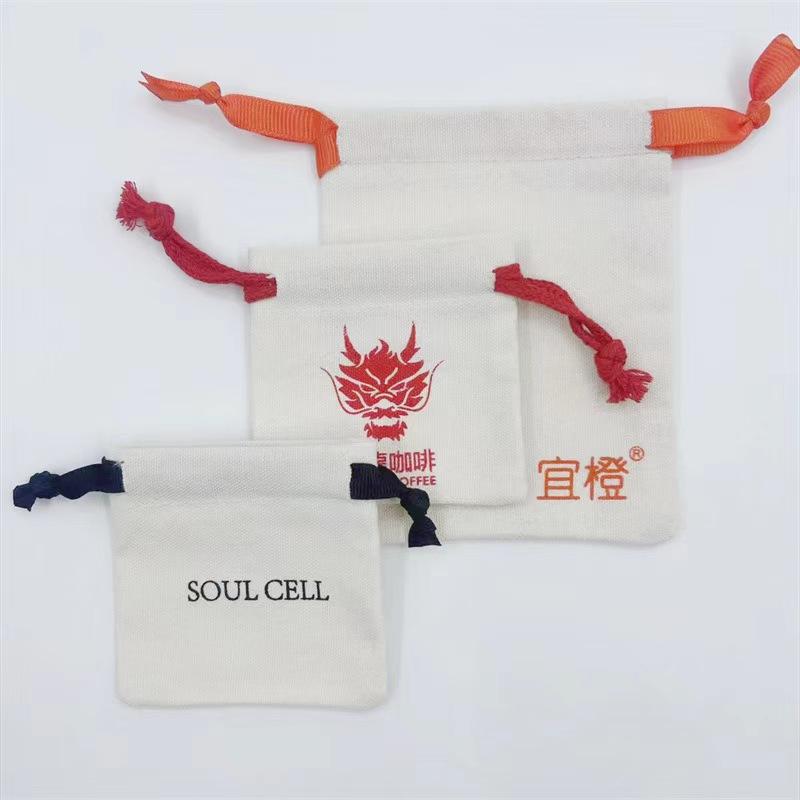 Mini Small Cotton Drawstring Pouches For Jewelry - Image 2
