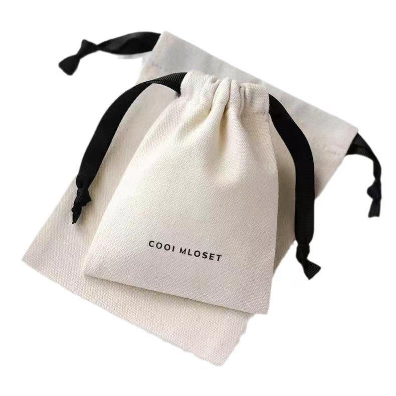 Mini Small Cotton Drawstring Pouches For Jewelry