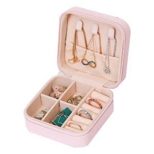 Portable Anti-Tarnish Jewelry Organizer with Multi-compartments for Rings, Necklaces, and Earrings