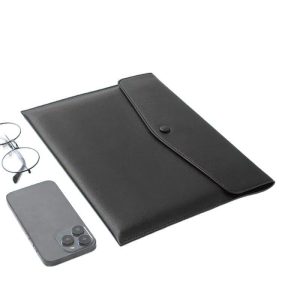 Custom Designer Handheld Document Clutch with Snap Fastener
