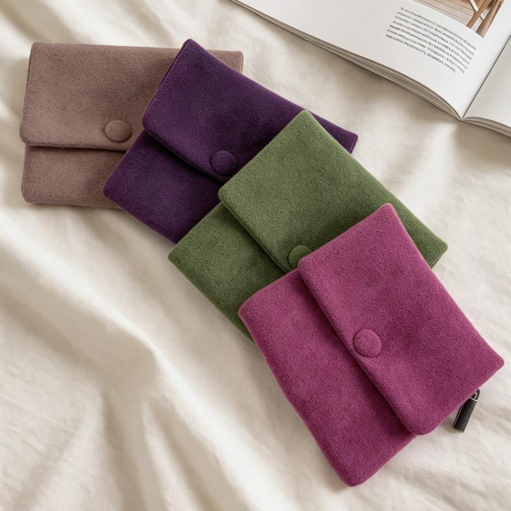 2-in-1 Dual Compartment Velvet Jewelry Pouch with Snap Button & Zipper Pocket - Image 2