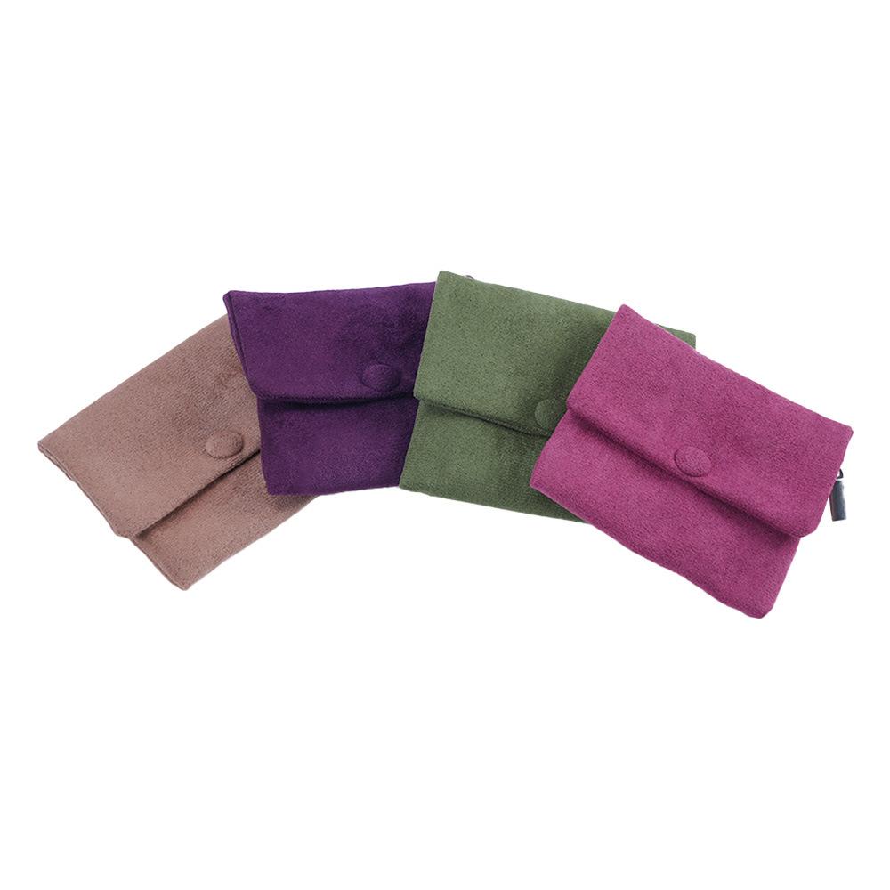 2-in-1 Dual Compartment Velvet Jewelry Pouch with Snap Button & Zipper Pocket - Image 5