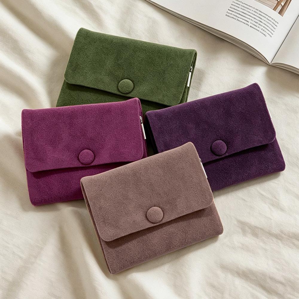 2-in-1 Dual Compartment Velvet Jewelry Pouch with Snap Button & Zipper Pocket - Image 8